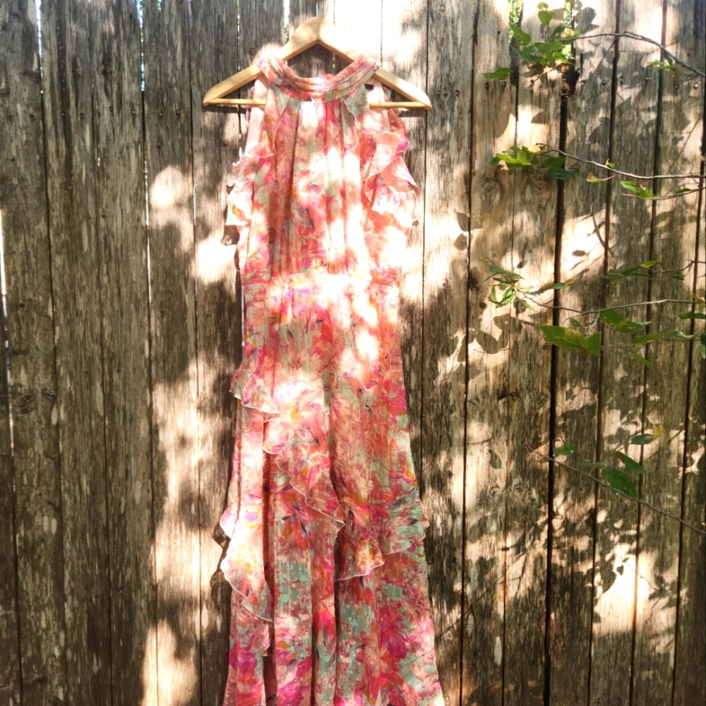 Alex Marie Fiona Watercolored Print Dress